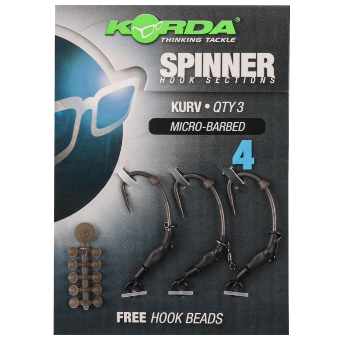 Korda Spinner Hook Sections Kurv Micro 4 Barbed