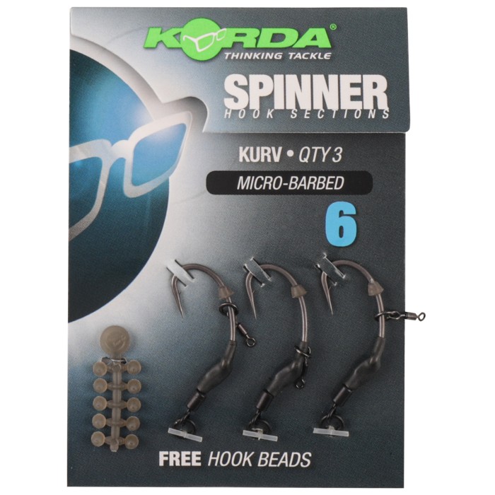Korda Spinner Hook Sections Kurv 6 Micro Barbed