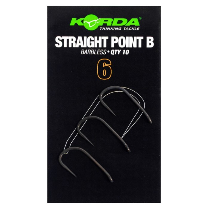 Korda Straight Point Hooks - Barbless 3