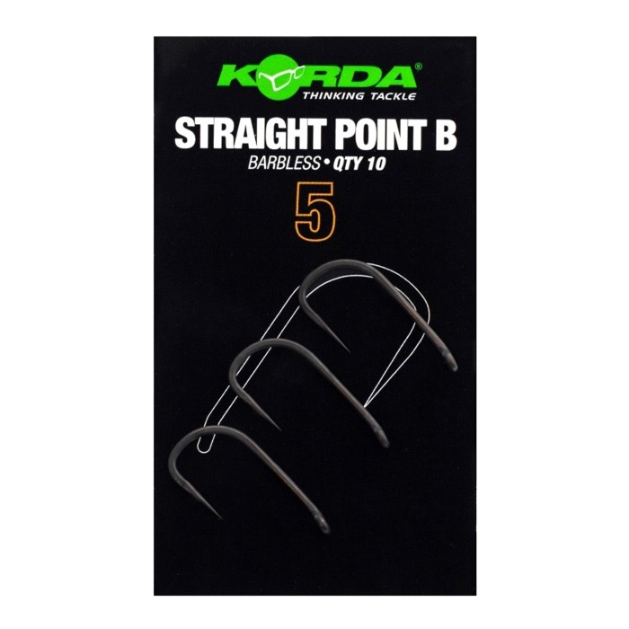 Korda Straight Point Hooks - Barbless