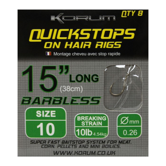 Korum Quickstops on Hair Rigs Angling Direct
