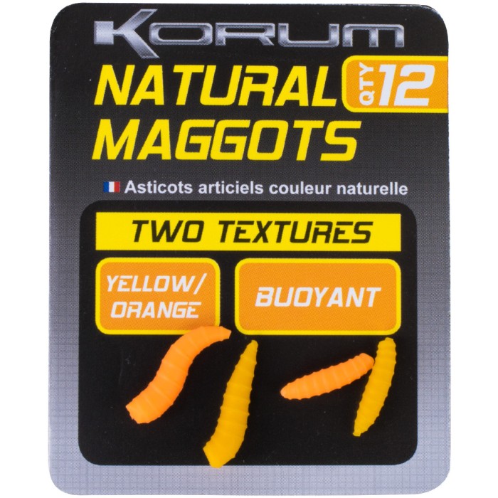 Korum Artificial Natural Maggots Yellow & Orange