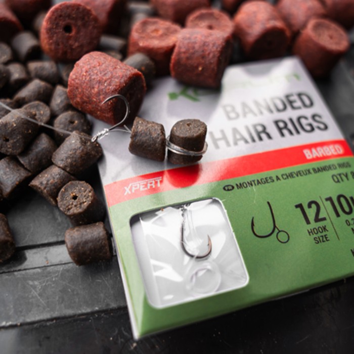 Korum Banded Hair Rigs - 15 Inch - Barbed 2