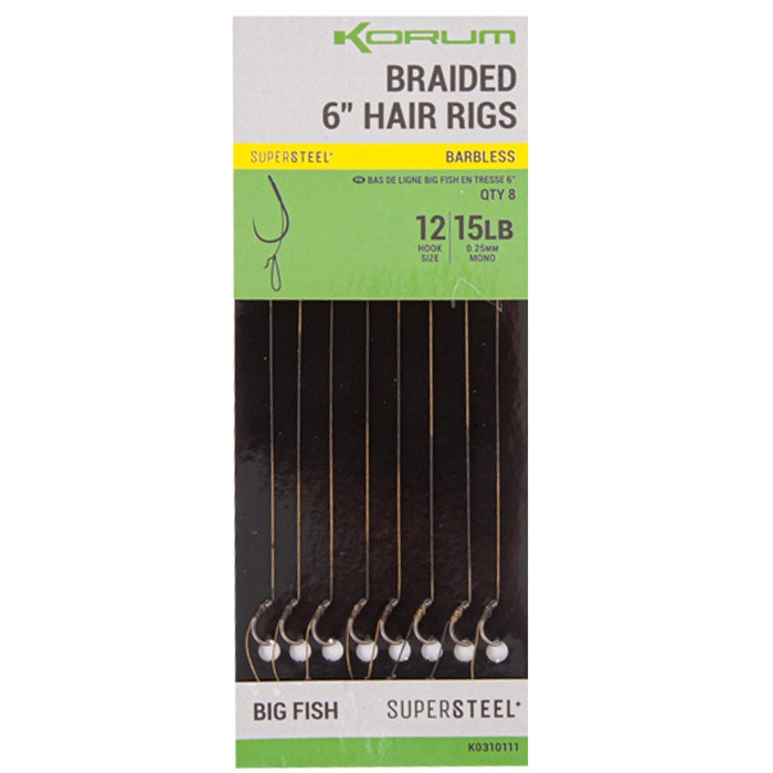 Korum Big Fish Braided Hair Rigs 6 Inch