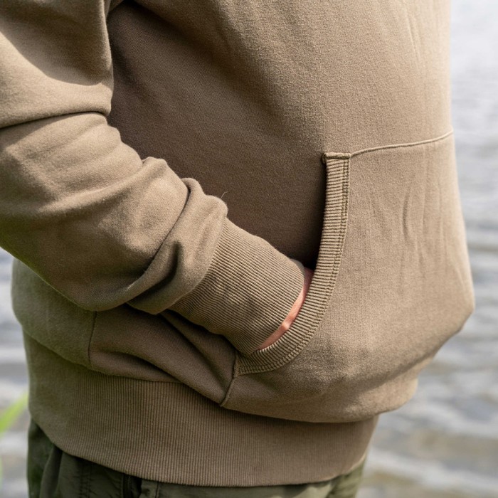 Korum Classic Barbel Hoodie Close Up 2