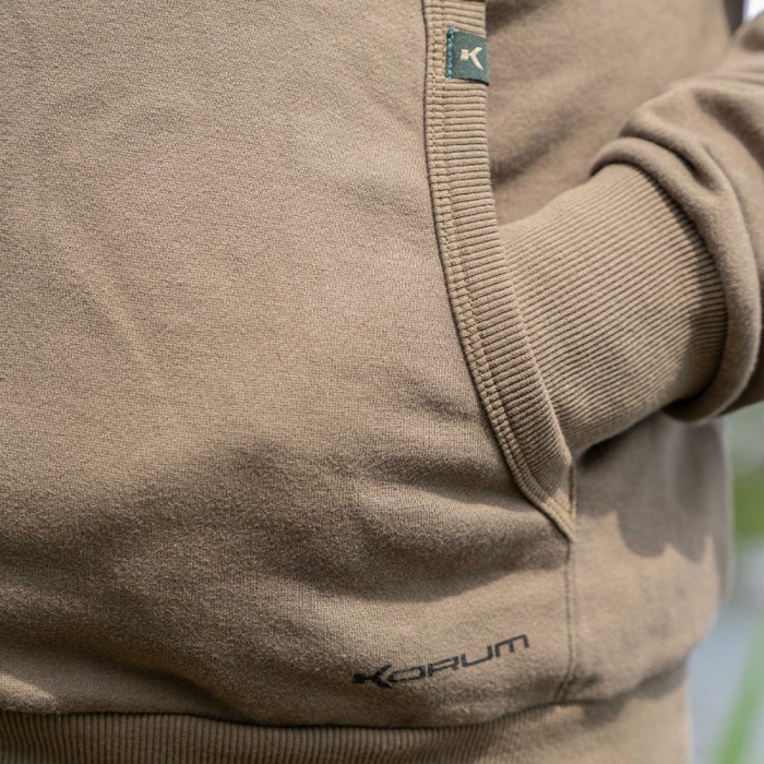Korum Classic Barbel Hoodie Close Up 3