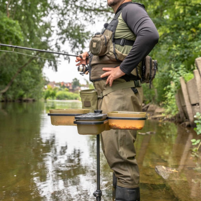 Korum Compact Bait Waiter Set In Use 1