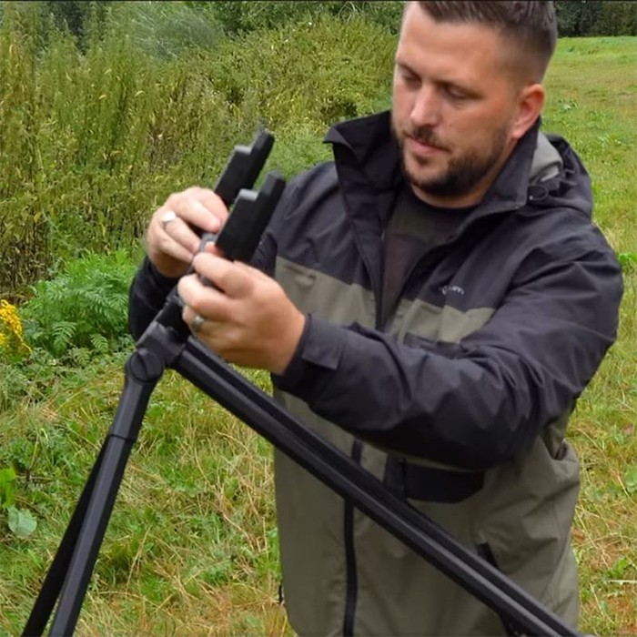 Korum Deluxe River Fishing Tripod In Use 2