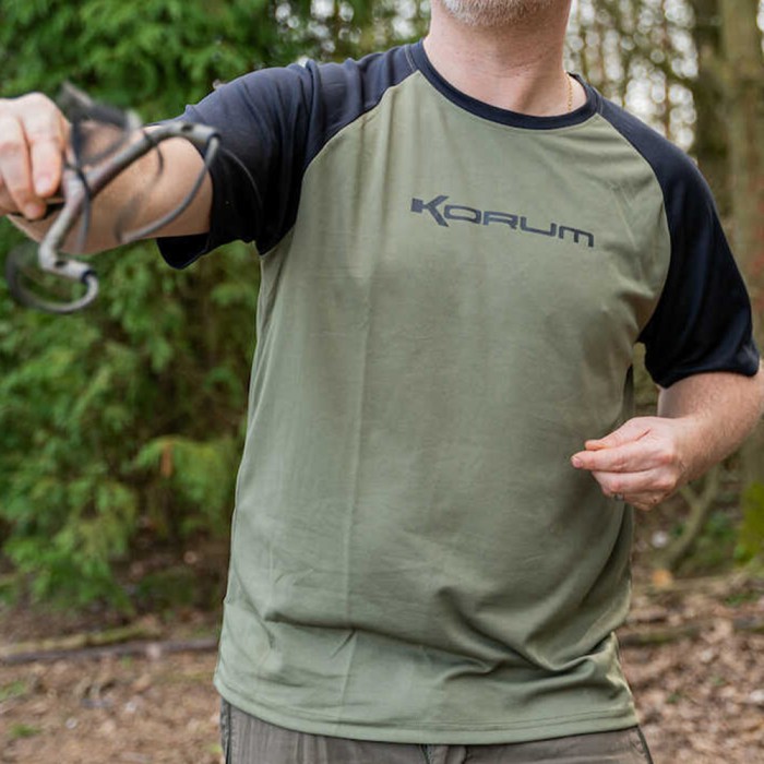 Korum Dri-Active T-Shirt In Use 3