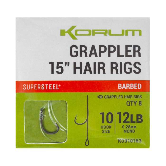 Korum Fishing Grappler Hair Rigs 15 Inch 2