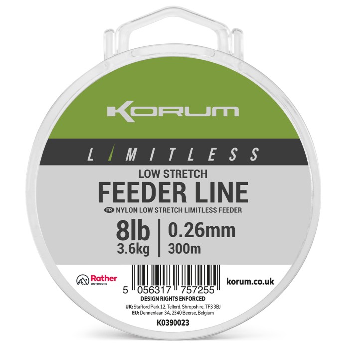 Korum Limitless Low Stretch Feeder Line 300m 1