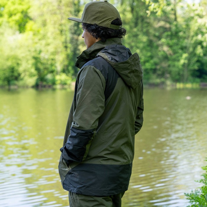 Korum Neoteric 5X5 Waterproof Suit In Use 1