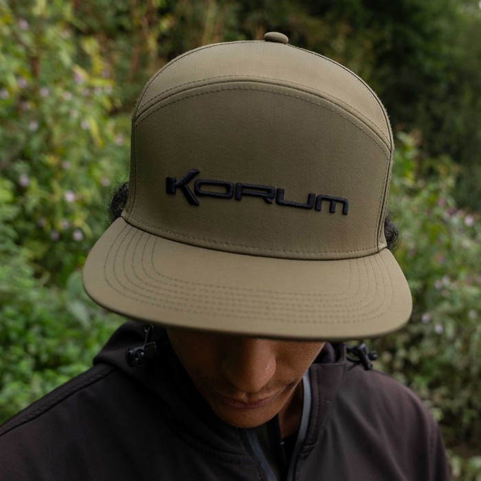 Korum Performance Hat - Olive In Use 2