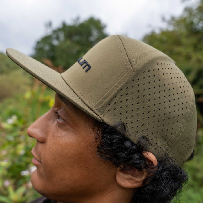 Korum Performance Hat - Olive In Use 4