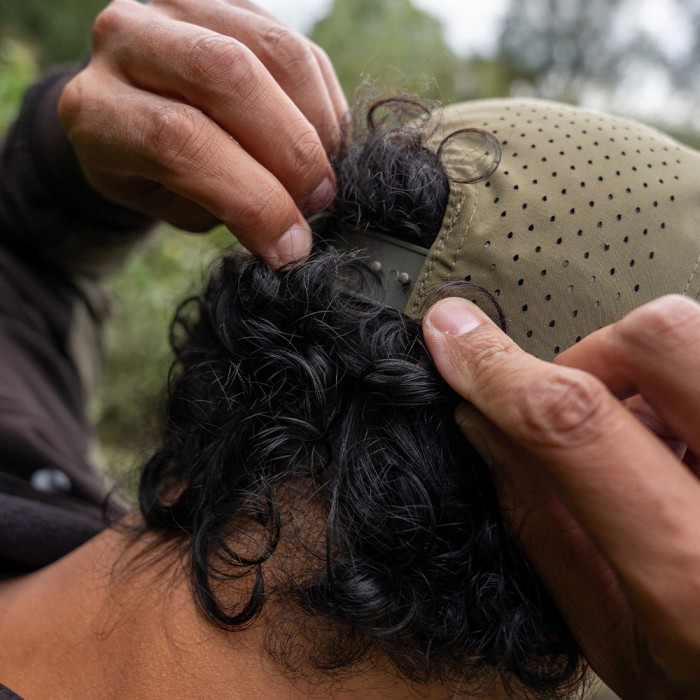 Korum Performance Hat - Olive In Use 5