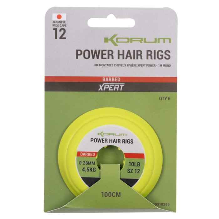 Korum Power Hair Rigs 1m - Barbed 5