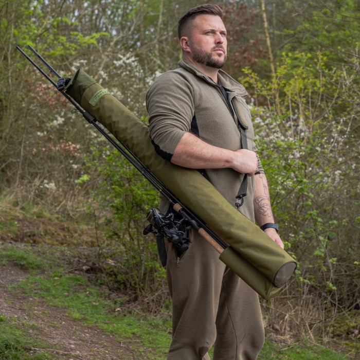 Korum Progress Compact Quiver 2 Rod Holdall In Use
