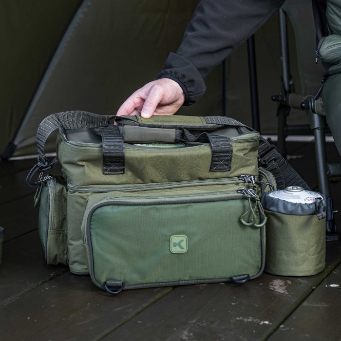 Korum Progress Tackle & Bait Bag 35L In Use 2
