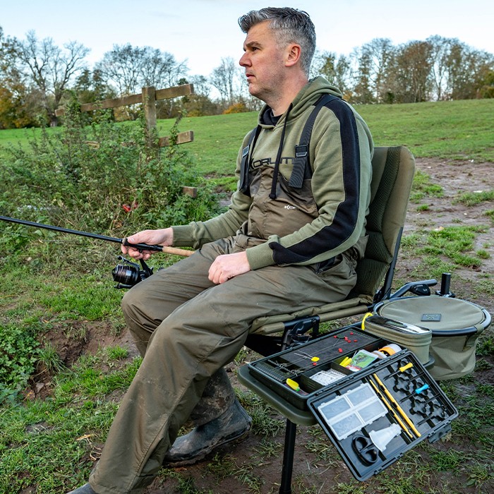 Korum S23 Accessory Fishing Chair Standard In Use 2
