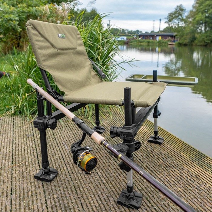 Korum S23 Compact Accessory Fishing Chair On Location