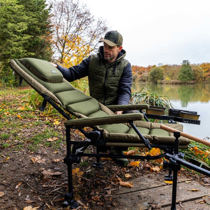 Korum S23 Supa Deluxe Accessory Chair II In Use 2