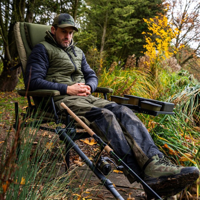 Korum S23 Supa Deluxe Accessory Chair II In Use 3