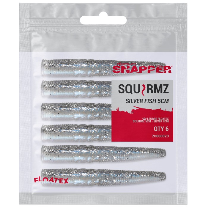 Korum Snapper Floatex Squirmz 5cm Silver Fish