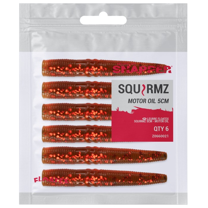 Korum Snapper Floatex Squirmz 5cm Motor Oil