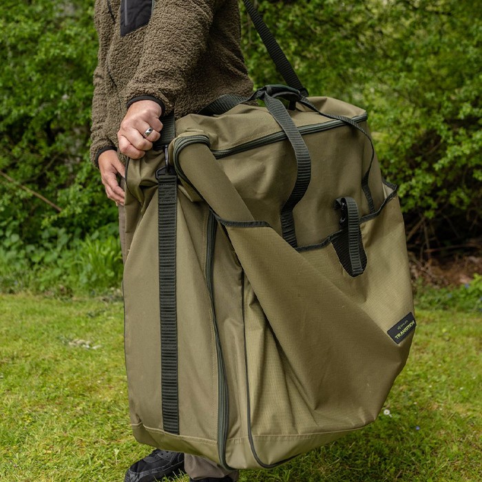 Korum Transition Universal Chair & Net Bag In Use 3