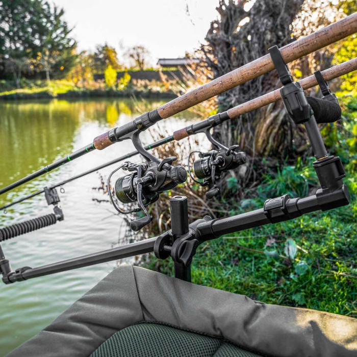 Korum XS Two Rod Arm & Rests In Use 3