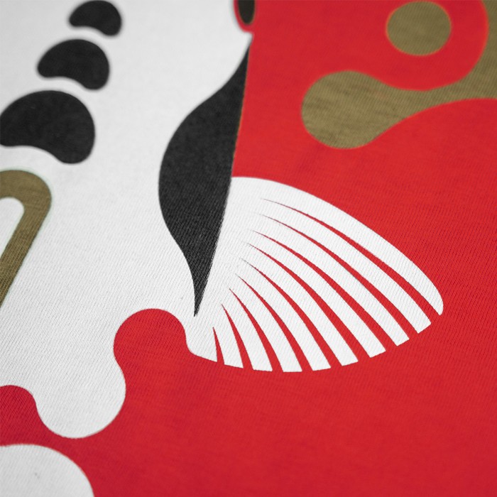 Kumu Rising Sun Tee Fishing T-Shirt Close Up 3