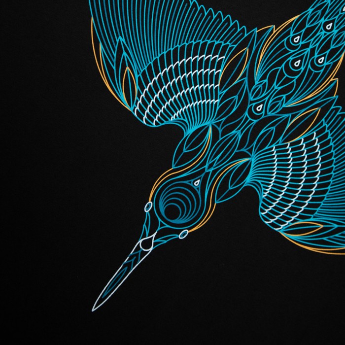 Kumu Take Flight Tee T-Shirt Close Up 1