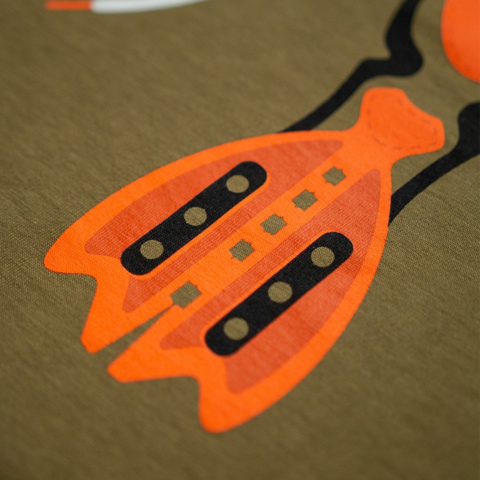 Kumu True Leather Fishing T-Shirt Close Up 3