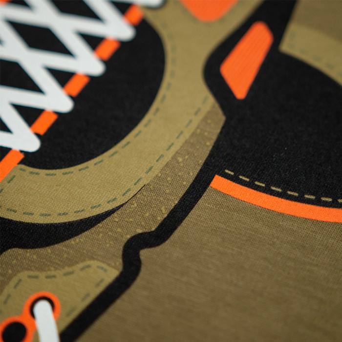 Kumu True Leather Fishing T-Shirt Close Up 4