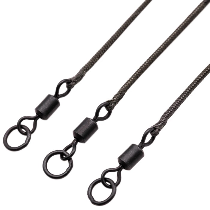 Korda Ring Swivel Leadcore Fishing Leaders Close Up 1