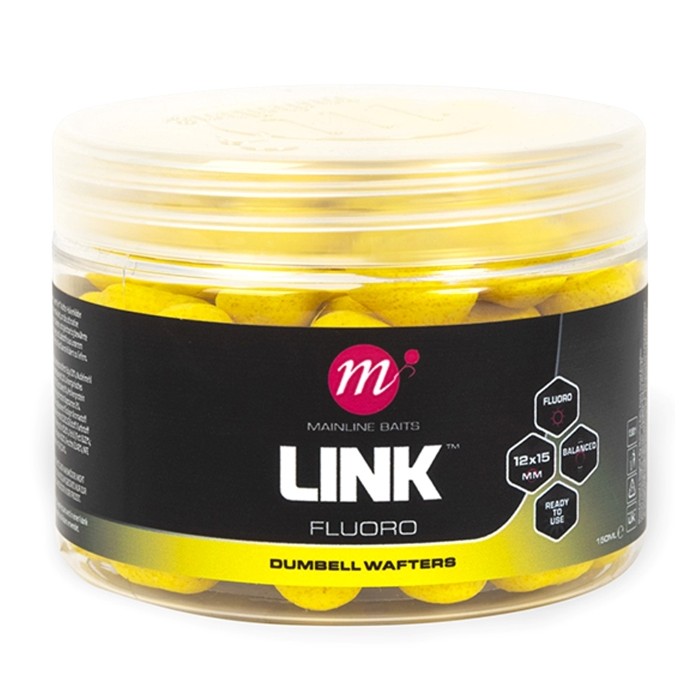 Mainline Link Fluoro Dumbell Wafters Yellow