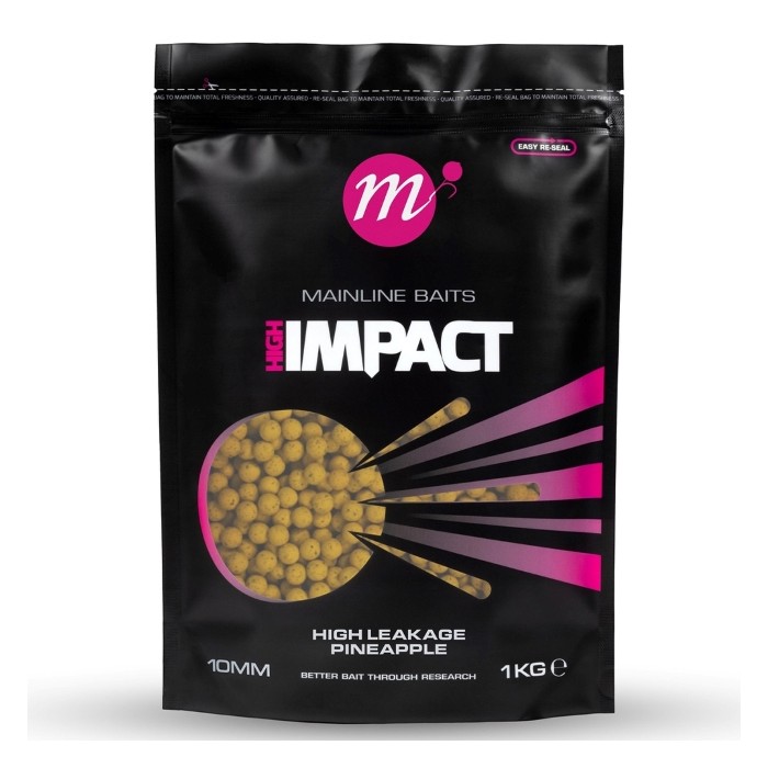 Mainline Hi Impact Shelf Life Boilies High Leakage Pineapple