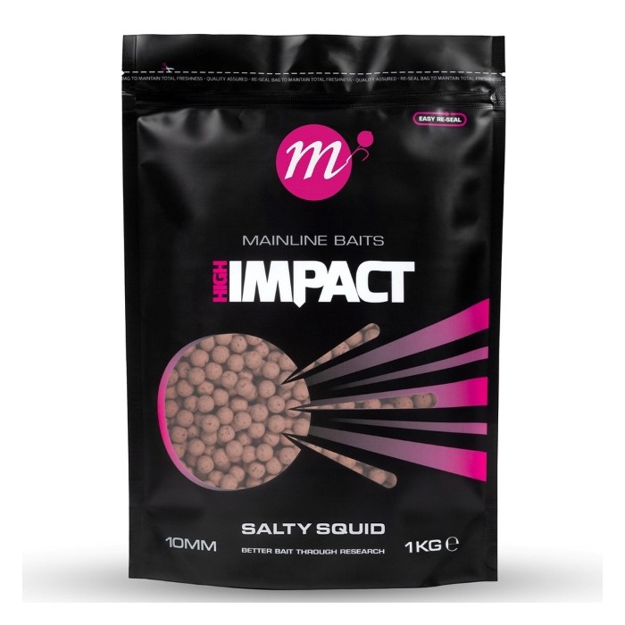 Mainline Hi Impact Shelf Life Boilies Salty Squid