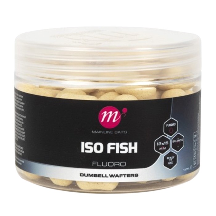 Mainline ISO Fish Fluoro Dumbell Wafters White