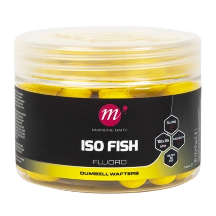 Mainline ISO Fish Fluoro Dumbell Wafters Yellow
