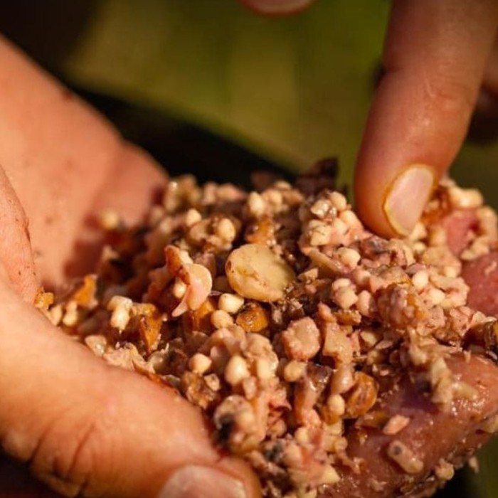 Mainline Power Plus Fishing Particles Nut Crush Close Up 5