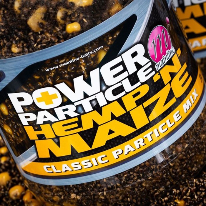 Mainline Power Plus Fishing Particles Hemp N Maize Close Up 1
