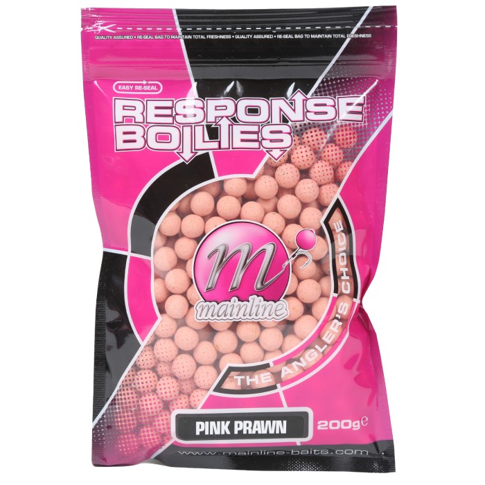 Mainline Response Shelf Life Boilies Pink Prawn