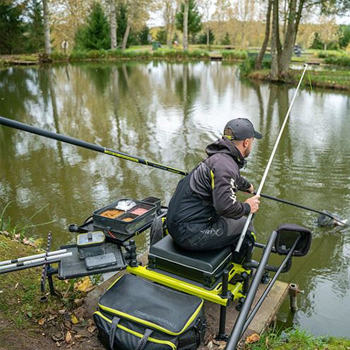 Matrix Ethos XR-Power 4.5m Fishing Landing Net Handle In Use 2