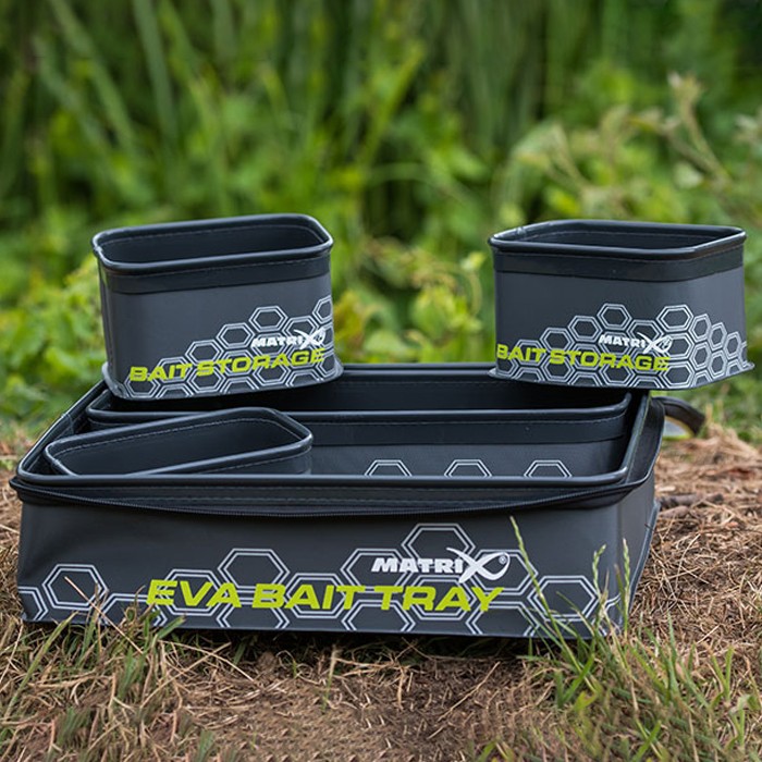 Matrix EVA Fishing Bait Tray Inc 4 Tubs In Use 1