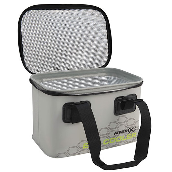 Matrix EVA Fishing Cooler Bag Light Grey Open