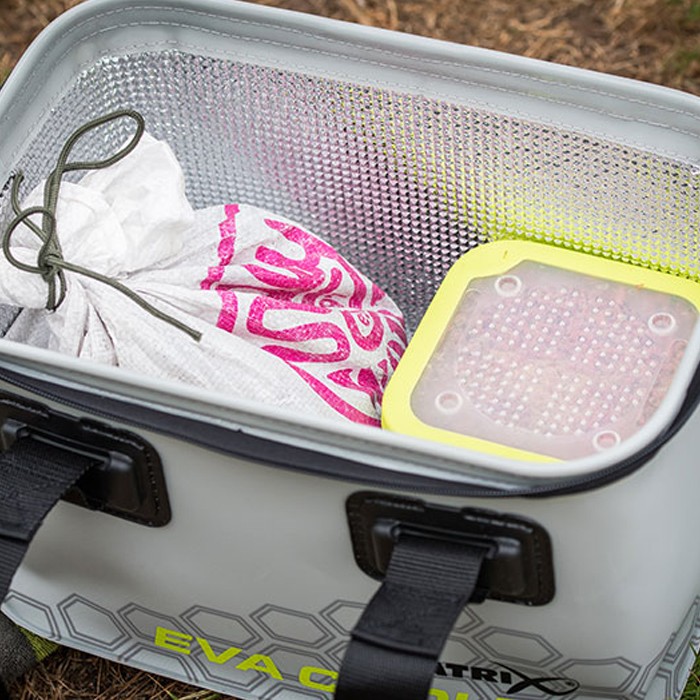 Matrix EVA Fishing Cooler Bag Light Grey In Use 3