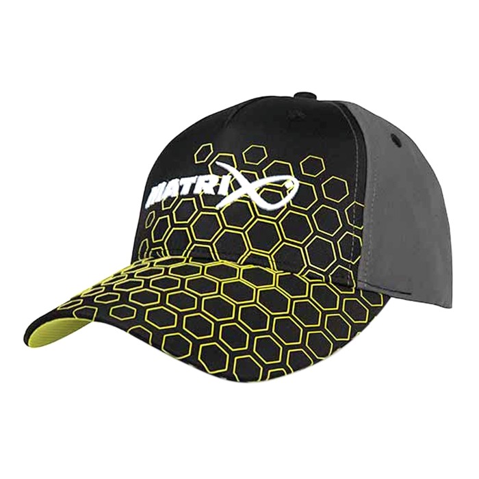 Matrix Hex Print Black Baseball Cap
