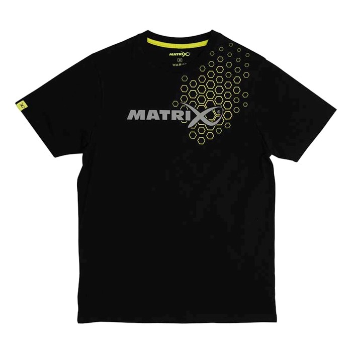 Matrix Hex Print Black T-Shirt