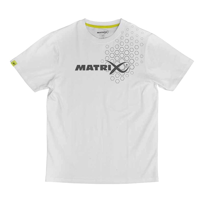 Matrix Hex Print White T-Shirt
